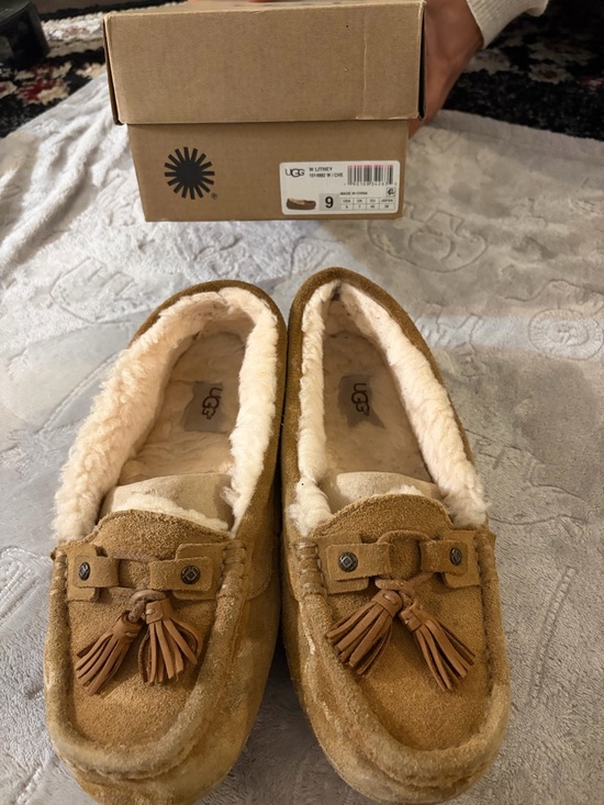 UGG Shoes - UGG Chestnut Brown Lintney Suede Moccasins